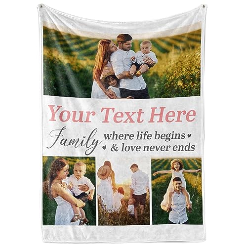 Custom Memory Throw Blanket - Personalized Photo Gift for Loved Ones