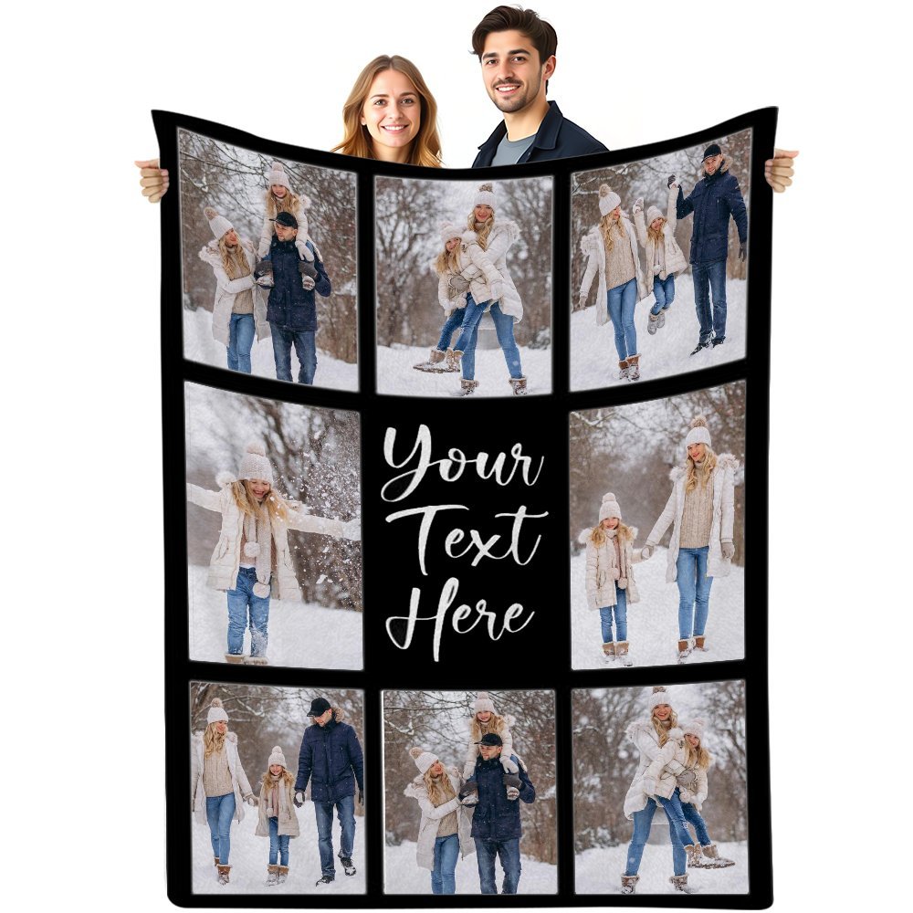 Custom Couple Memory Blanket - Personalized Romantic Throw