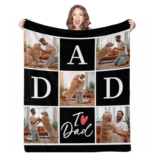 Custom Grandma Photo Blanket - Personalized Family Throw Keepsake