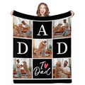 Custom Grandma Photo Blanket - Personalized Family Throw Keepsake