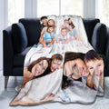 Custom Birthday Blanket - Personalized Photo Throw Gift for Family