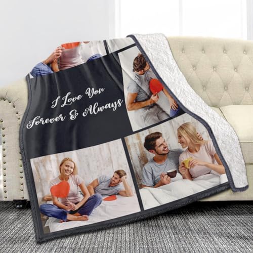 Custom Blanket Gift - Personalized Photos and Names for Loved Ones