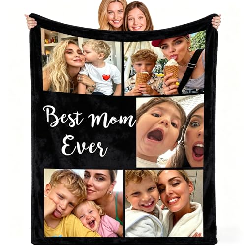 Personalized Picture Blanket - Soft Fleece Throw with Custom Photos