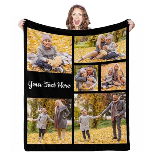 Custom Name and Photo Blanket - Personalized Throw for Kids