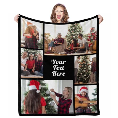 Personalized Home Throw Blanket - Custom Family Photos and Text