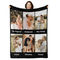 Custom Anniversary Photo Blanket - Personalized Throw for Couples