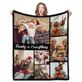 Custom Couple Memory Blanket - Personalized Picture Throw for Home