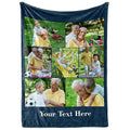Personalized Blanket with Text - Custom Photo Throw for Family Gifts