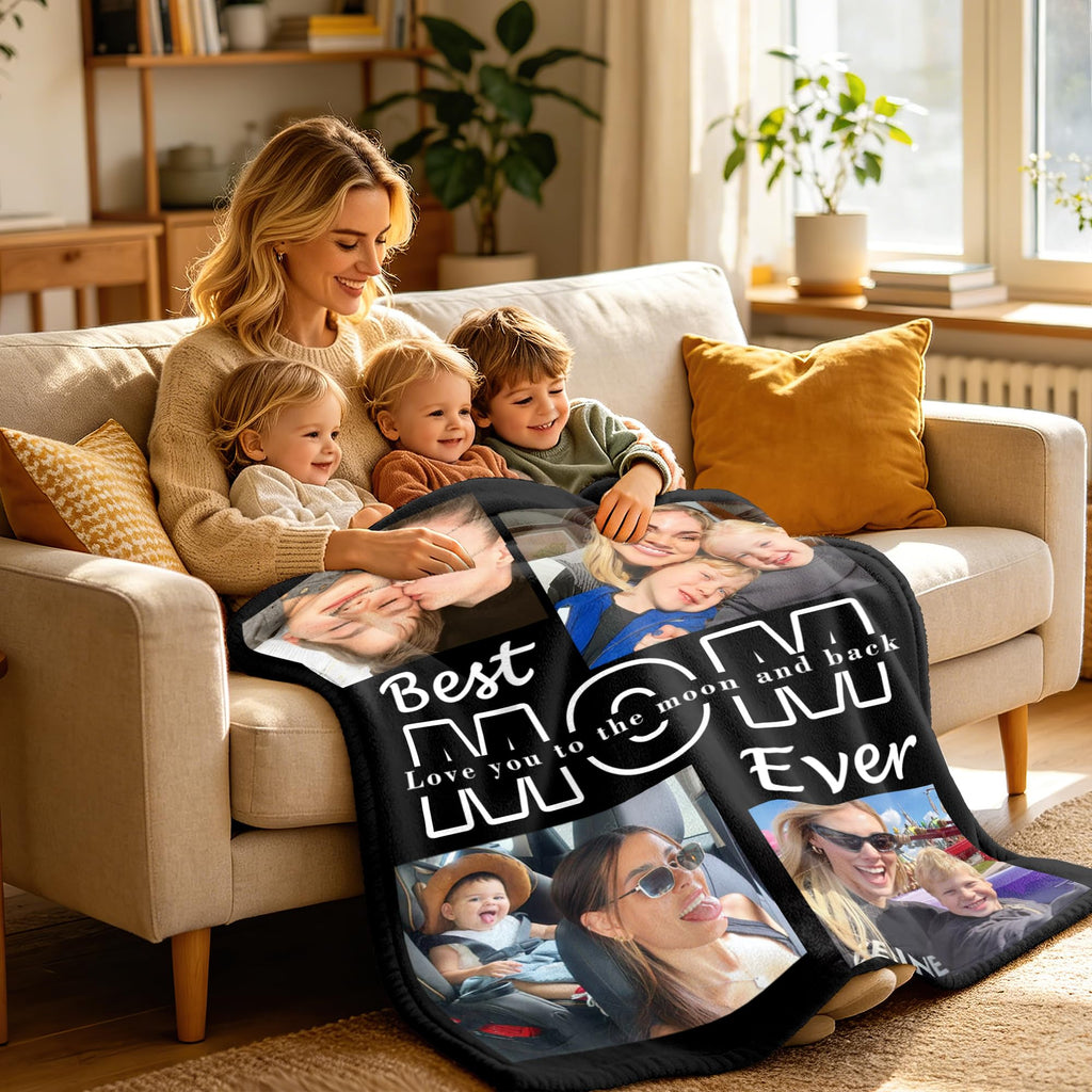 Custom Photo Comfort Blanket - Personalized Throw for Family Memories