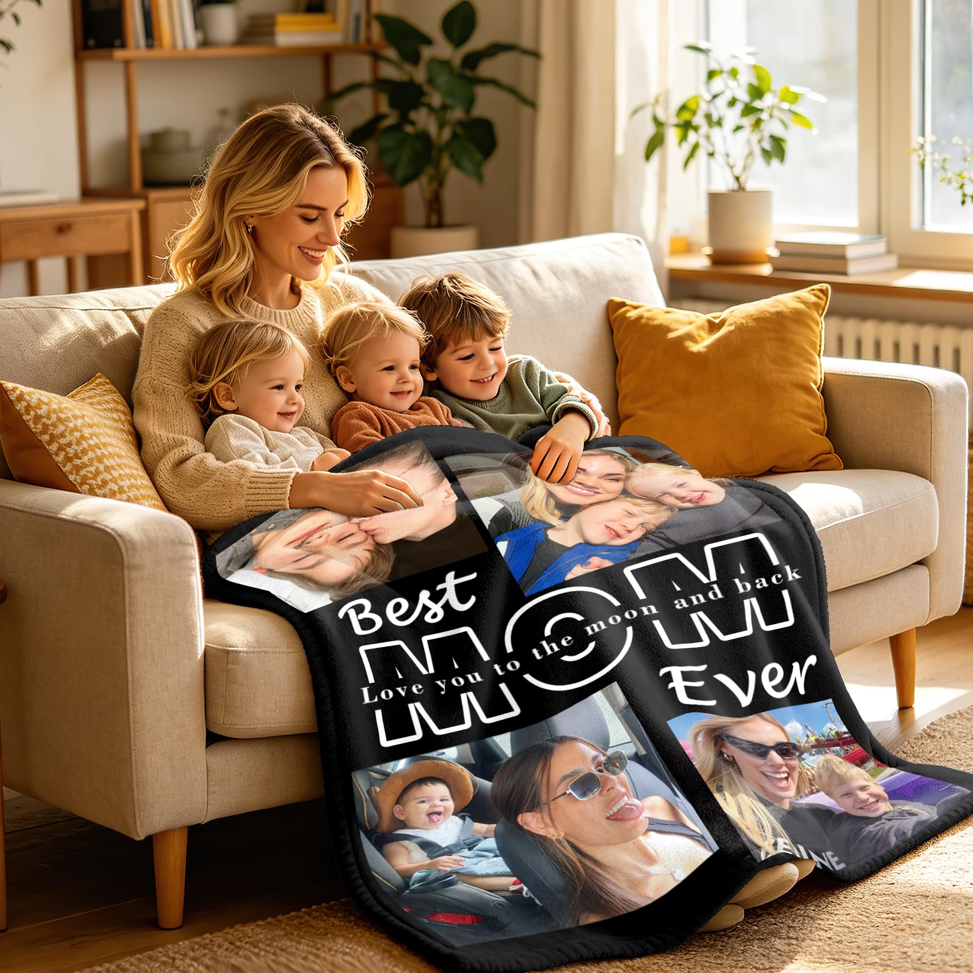 Custom Photo Comfort Blanket - Personalized Throw for Family Memories
