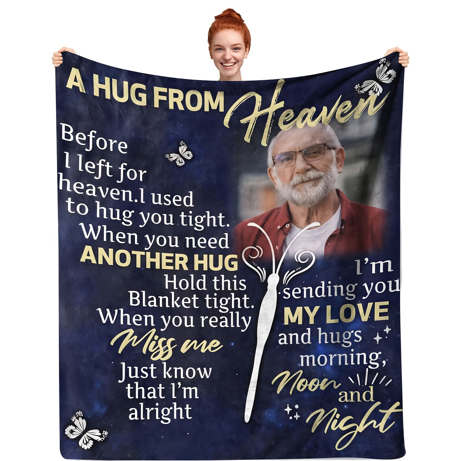 Personalized Career Keepsake Throw - Custom Photos and Achievements