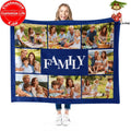 Personalized Family Keepsake Throw for Grandpa - Custom Cozy Comfort