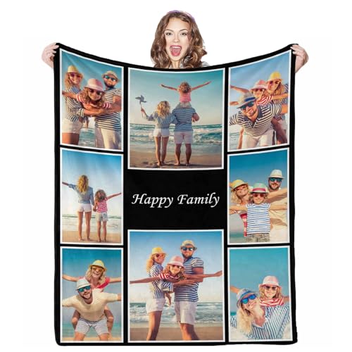 Personalized Birthday Keepsake Blanket - Custom Pictures and Messages