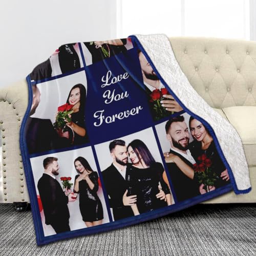 Personalized Baby Keepsake Blanket - Custom Family Photos and Names