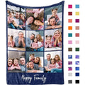 Personalized Picture Blanket - Custom Throw for Father's Day Gifts