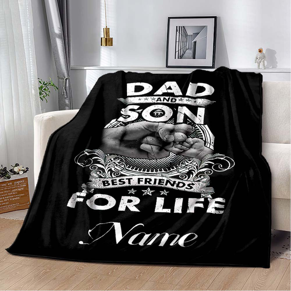 Custom Tribute Story Throw - Personalized Comfort Blanket for Remembrance