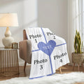 Personalized Engagement Gift Blanket - Custom Picture Throw