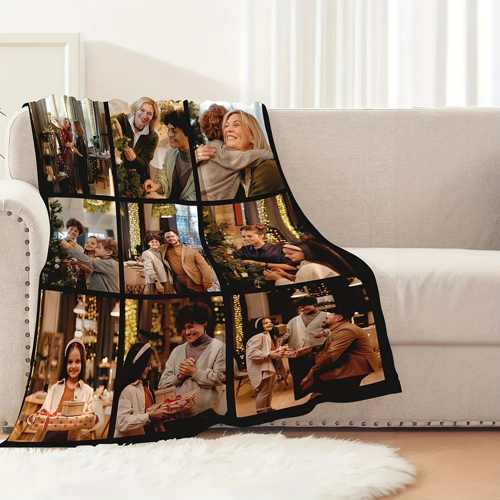 Custom Photo Memory Blanket - Personalized Family Decor