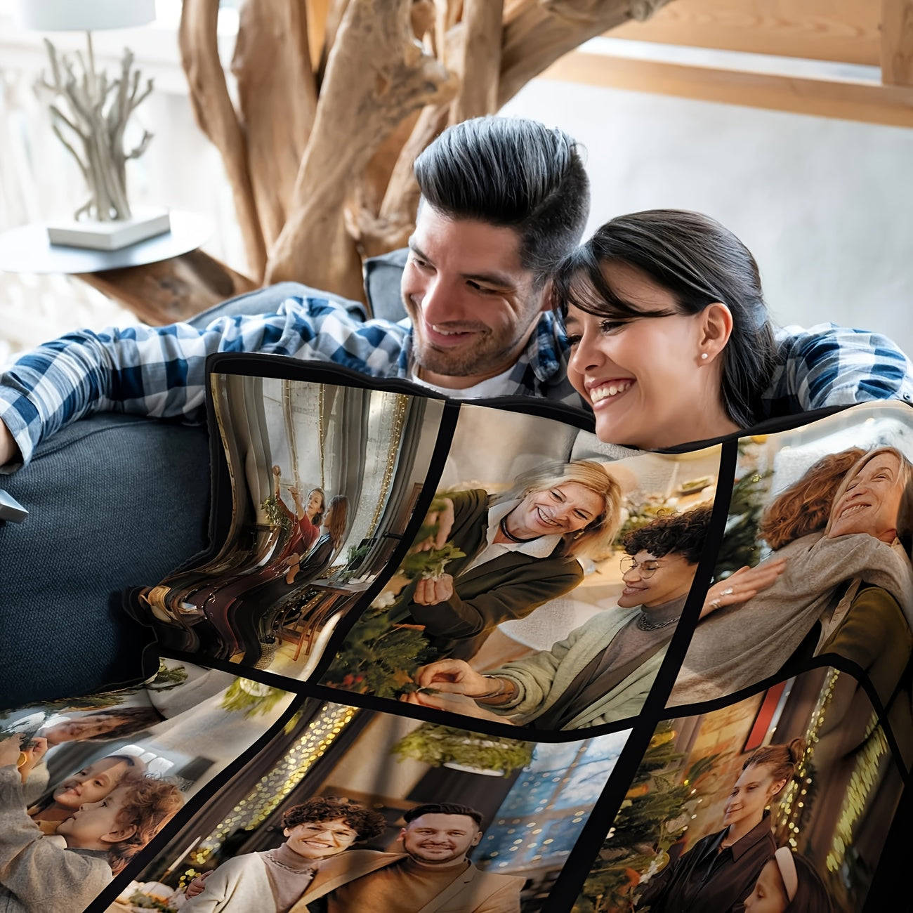 Personalized Family Blanket - Custom Pictures for Relaxing Moments