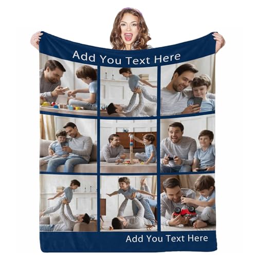 Custom Holiday Photo Blanket - Personalized Family Throw for Gatherings