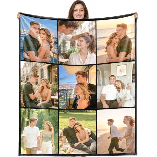 Personalized Christmas Throw Blanket - Custom Pictures for Holiday Comfort
