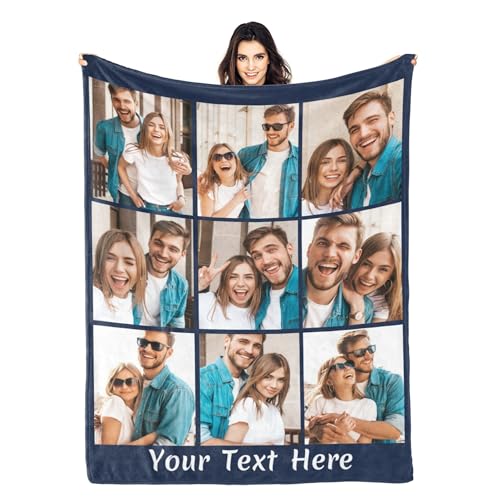 Custom Photo Throw Blanket - Meaningful Keepsake Gift for Dad's Birthday and Father's Day