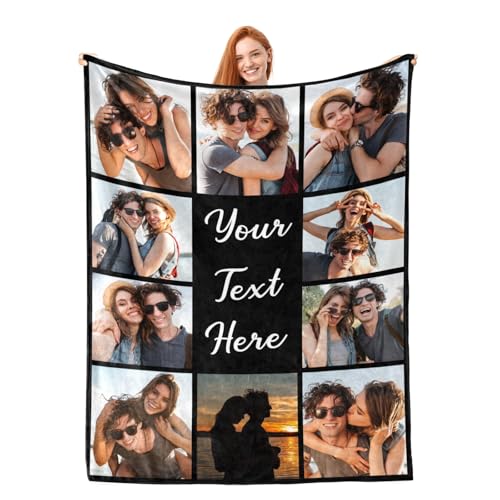 Personalized Mother Gift Blanket - Custom Family Photos and Messages