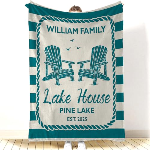 Custom Family Blanket for Grandpa - Personalized Cozy Gift