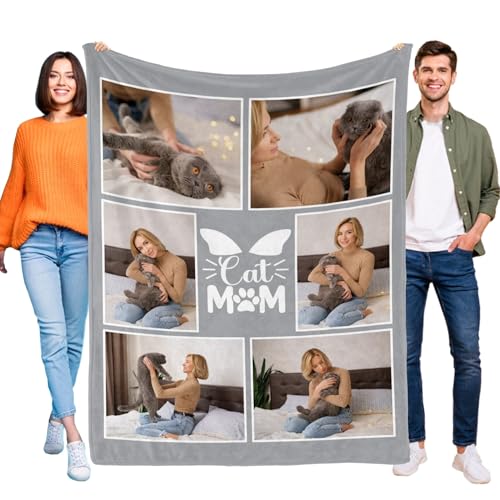 Custom Blanket with Name and Photo - Personalized Family Throw