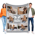 Custom Blanket with Name and Photo - Personalized Family Throw