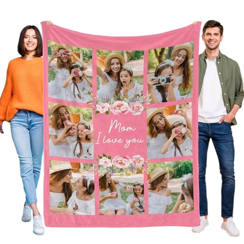 Personalized College Memory Blanket - Custom Photo Throw Gift