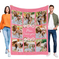 Personalized College Memory Blanket - Custom Photo Throw Gift