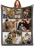 Personalized Photo Blanket - Soft Custom Throw Featuring Your Photos and Text