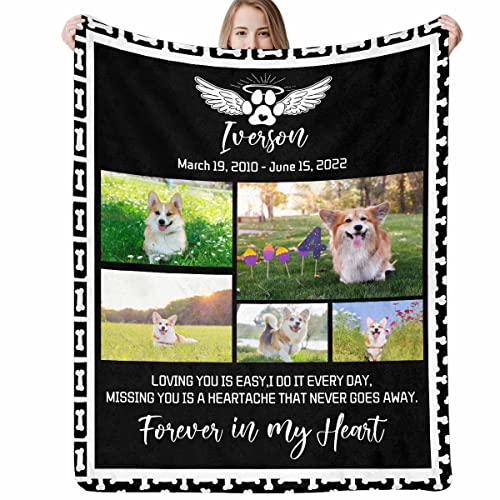 Custom Memorial Blanket - Personalized Photo Throw for Remembrance