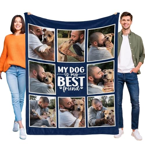 Personalized Blanket for Grandpa - Custom Picture Throw Gift