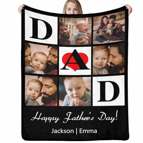 Custom Romantic Blanket - Personalized Picture Throw for Girlfriend Gifts