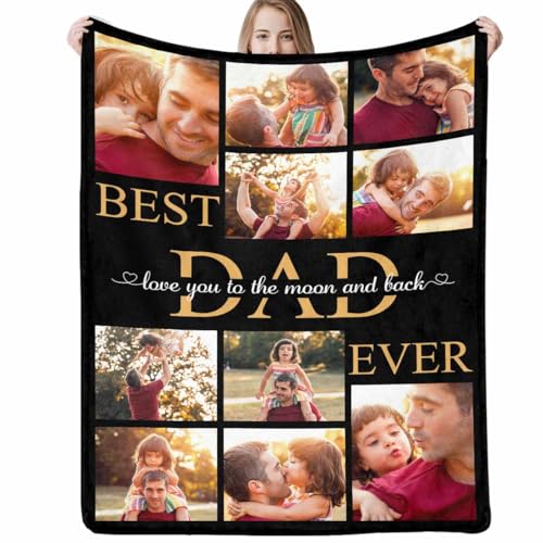 Custom Picture Blanket - Personalized Fleece Throw for Couples and Families