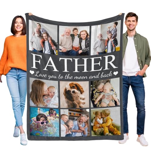 Custom Couple Photo Blanket - Personalized Fleece Throw for Anniversaries and Birthdays