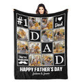 Custom Anniversary Blanket - Personalized Picture Fleece Gift for Couples