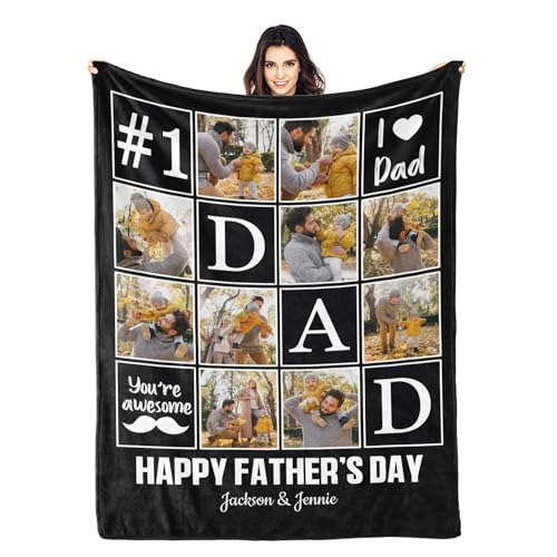 Custom Anniversary Blanket - Personalized Picture Fleece Gift for Couples