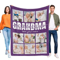 Personalized Flannel Blanket - Custom Photos and Text for Meaningful Family Memories
