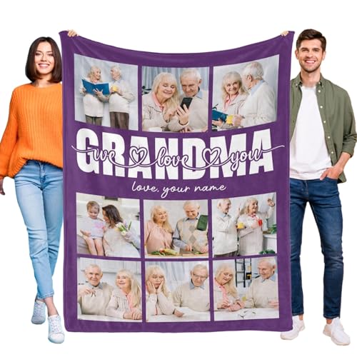 Personalized Flannel Blanket - Custom Photos and Text for Meaningful Family Memories