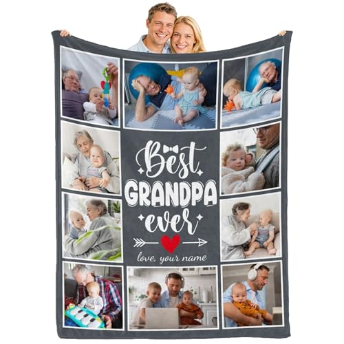 Custom Family Blanket - Personalized Photo and Text Throw for Home and Travel