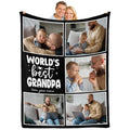 Custom Flannel Blanket with Photos - Personalized Throw Gift for Family and Friends