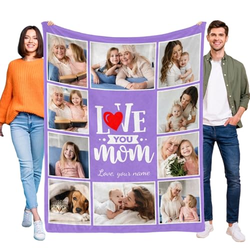 Custom Memory Throw Blanket - Personalized Flannel Design for Family Celebrations