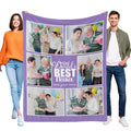 Custom Photo Blanket - Personalized Flannel Throw with Picture and Text for Family Gifts