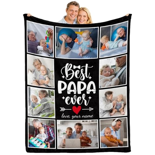 Custom Photo Throw - Personalized Blanket with Names and Favorite Pictures