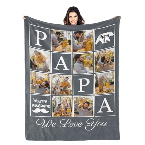 Custom Love Story Blanket - Personalized Fleece Throw with Pictures and Text