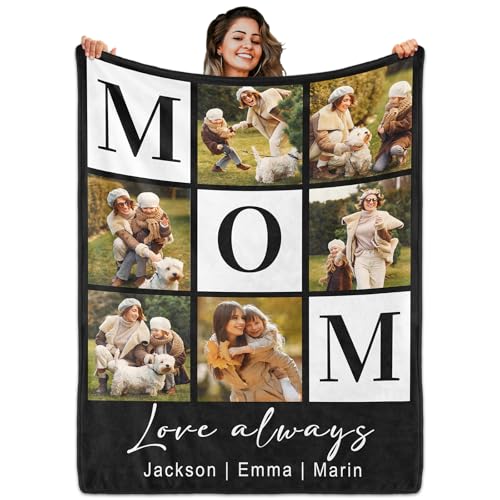 Custom Family Blanket - Personalized Photo and Text Throw for Daily Comfort