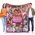 Personalized Couple Memory Throw - Custom Picture Blanket for Everyday Use